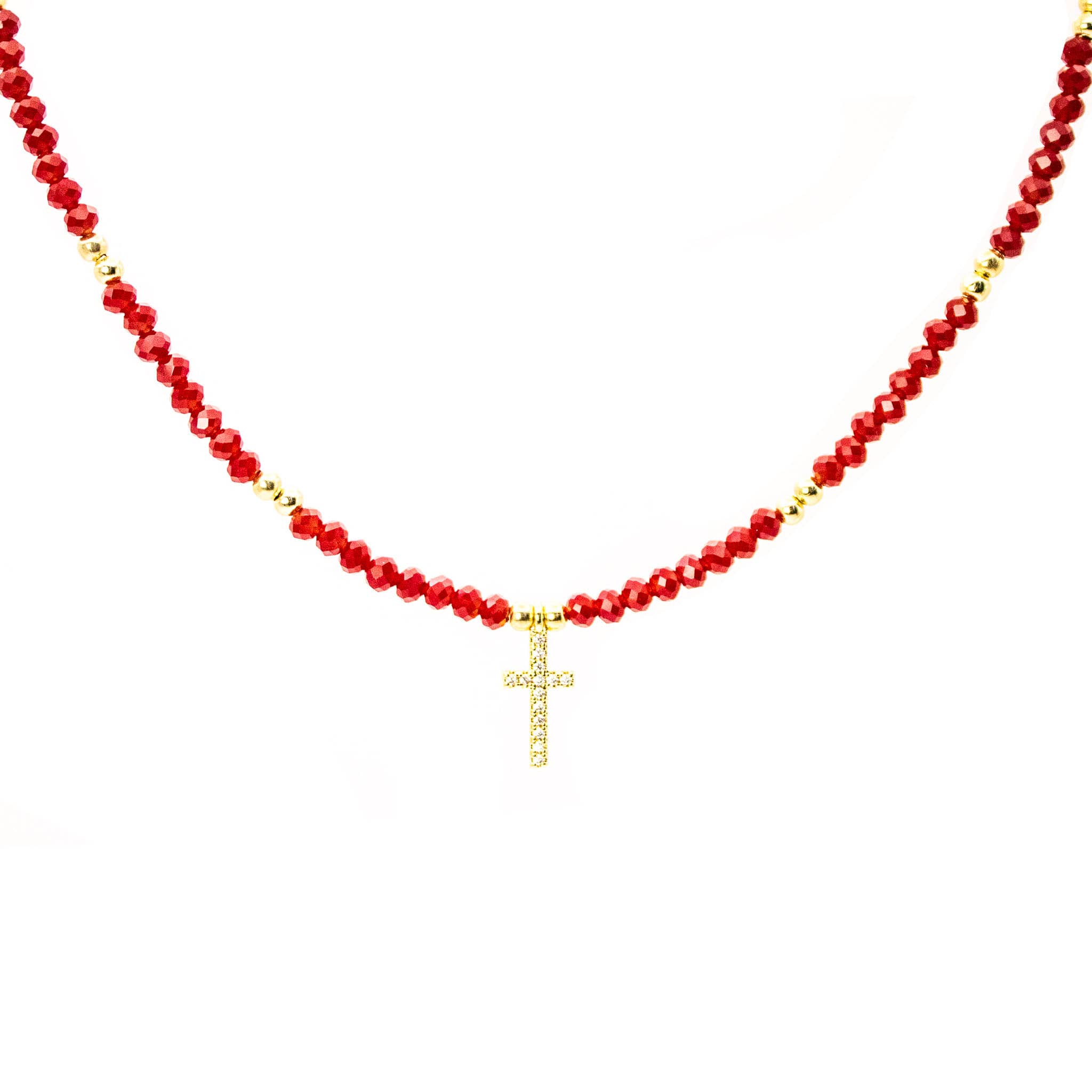 Collar Cruz Galilea Cristales